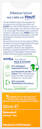 Sonnencreme Gesicht mattierend, LSF 50, 50 ml NIVEA SUN