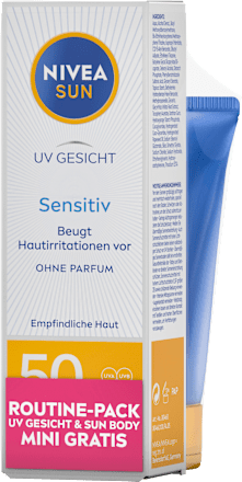 Sonnencreme Gesicht sensitiv LSF 50 + Sonnenmilch LSF 30, 1 St NIVEA SUN