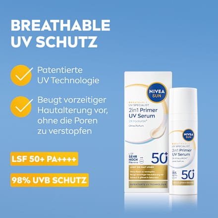 Sonnenfluid 2in1 Primer & UV Serum, LSF 50+, 30 ml