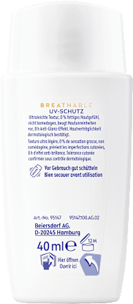 Sonnenfluid Gesicht derma skin clear UV Fluid mit Niacinamid, LSF 50+, 40 ml