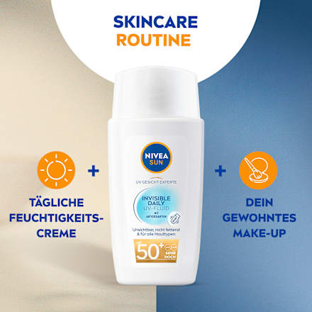 Sonnenfluid Gesicht invisible daily LSF 50+, 40 ml NIVEA SUN
