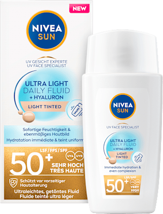 Sonnenfluid Gesicht leicht getönt, invisible daily, LSF 50+, 40 ml NIVEA SUN