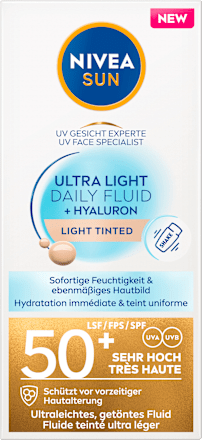 Sonnenfluid Gesicht leicht getönt, invisible daily, LSF 50+, 40 ml NIVEA SUN