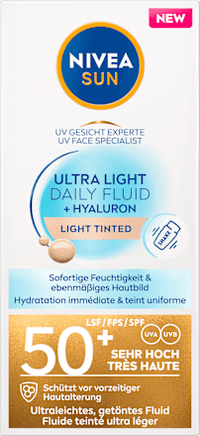 Sonnenfluid Gesicht leicht getönt, invisible daily, LSF 50+, 40 ml NIVEA SUN