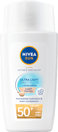 Sonnenfluid Gesicht leicht getönt, invisible daily, LSF 50+, 40 ml NIVEA SUN