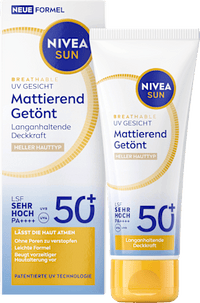 Sonnenfluid Gesicht mattierend & getönt, LSF 50+, 40 ml