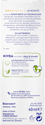 Sonnenfluid Gesicht mattierend & getönt, LSF 50+, 40 ml