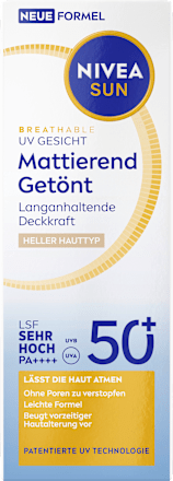 Sonnenfluid Gesicht mattierend & getönt, LSF 50+, 40 ml
