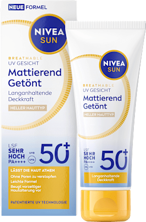 Sonnenfluid Gesicht mattierend & getönt, LSF 50+, 40 ml