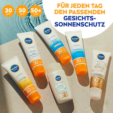 Sonnenfluid Gesicht mattierend & hell getönt LSF 50, 50 ml NIVEA SUN