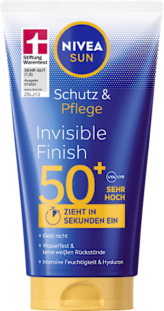 Sonnenmilch invisible finish, Schutz & Pflege, LSF 50+, 150 ml