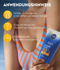 Sonnenmilch invisible finish, Schutz & Pflege, LSF 50+, 150 ml