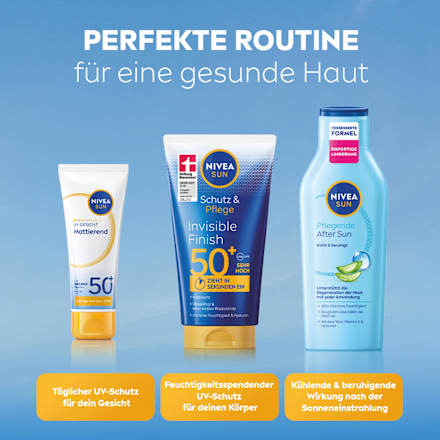 Sonnenmilch invisible finish, Schutz & Pflege, LSF 50+, 150 ml