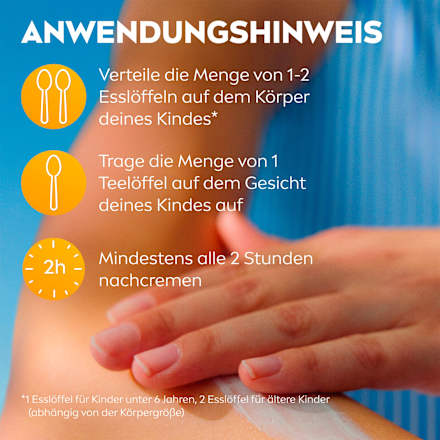 Sonnenmilch Kids Schutz & Pflege LSF 50, Reisegröße, 50 ml