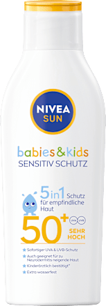 Sonnenmilch Kids, Schutz & Pflege sensitiv, LSF 50+, 200 ml NIVEA SUN