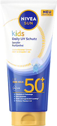 Sonnenmilch Kids sensitiv, daily uv Schutz, LSF 50+, 100 ml