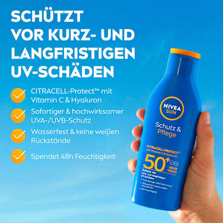 Sonnenmilch Schutz & Pflege LSF 50+, 200 ml