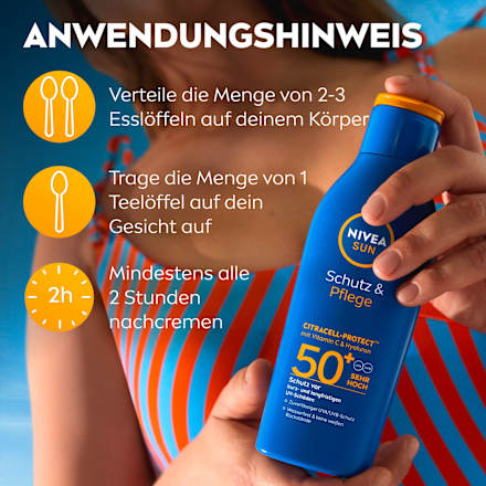 Sonnenmilch Schutz & Pflege LSF 50+, 200 ml