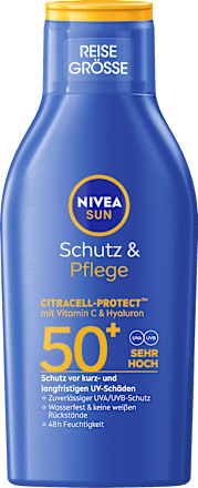 Sonnenschutz Milch Schutz & Pflege, LSF 50+, Reisegröße, 100 ml