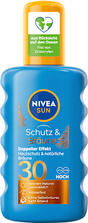 Sonnenspray Schutz & Bräune LSF 30 + gratis Mini Schutz & Pflege LSF 30, 200 ml NIVEA SUN