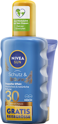 Sonnenspray Schutz & Bräune LSF 30 + gratis Mini Schutz & Pflege LSF 30, 200 ml NIVEA SUN