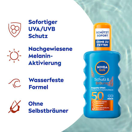 Sonnenspray Schutz & Bräune LSF 50, 200 ml