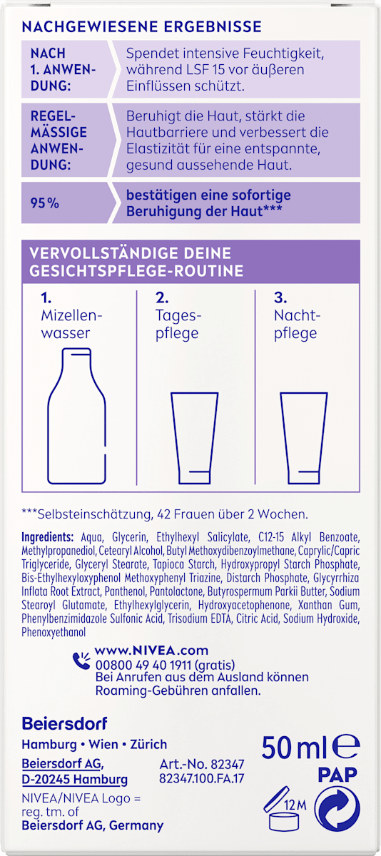 NIVEA Tagescreme Essentials Feuchtigkeit & Sensitiv, 50 ml