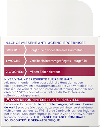 Tagescreme Vital Anti-Falten Intensiv Plus LSF15, 50 ml