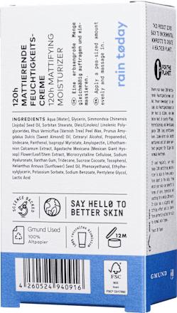 Hydraterende crème 120h matterend, 50 ml