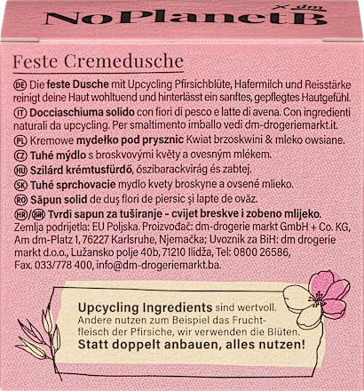 Vaste crème douche perzikbloesem &amp; havermelk, 80 g