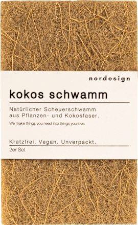 Kokos afwas spons, 2 stuks