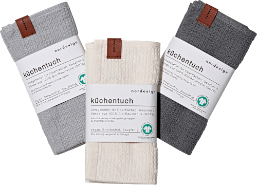 Keukenhanddoek 100% biologisch katoen, 1 stuk