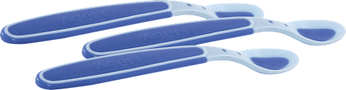 Babylepel Soft Sensitive Flex voor pap, blauw, 3 stuks