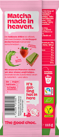 Schokolade Matcha Strawberry, 125 g