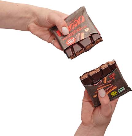 Chocolade, geroosterde hazelnootboter, veganistisch, 125 g
