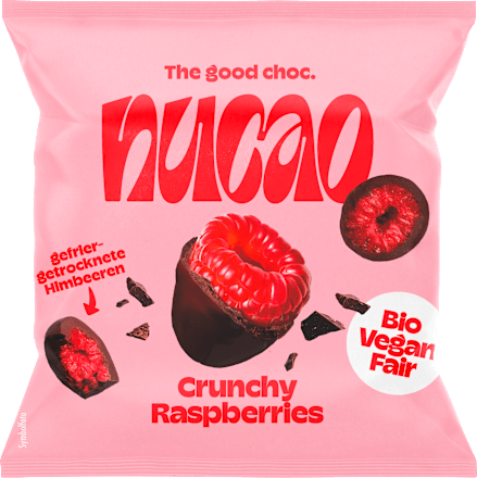 Trockenfrüchte, Crunchy Raspberries, Himbeeren mit Schokolade, 50 g