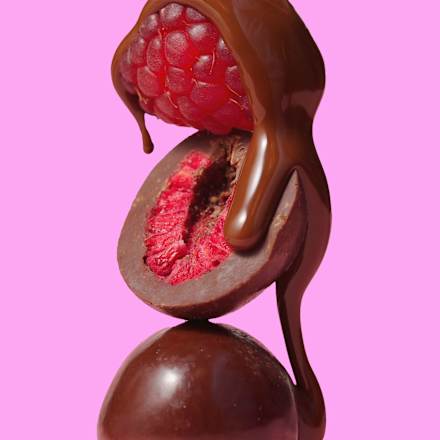 Trockenfrüchte, Crunchy Raspberries, Himbeeren mit Schokolade, 50 g