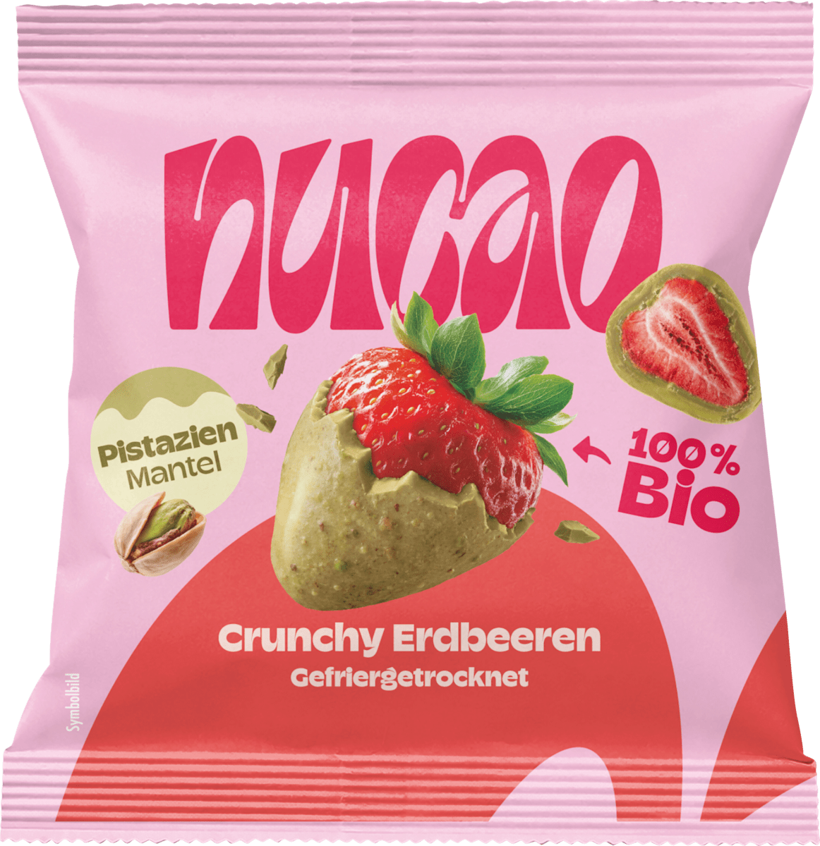 nucao Trockenfrüchte, Crunchy Strawberries, Erdbeeren mit Schokolade, 50 g