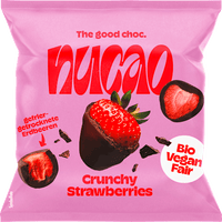 Trockenfrüchte, Crunchy Strawberries, Erdbeeren mit Schokolade, 50 g