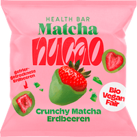Trockenfrüchte, Matcha Crunchy Strawberries, Erdbeeren mit Schokolade, 50 g