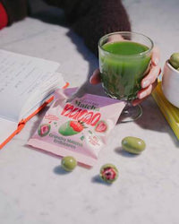 Gedroogd fruit, Matcha Crunchy Aardbeien, Chocolade-aardbeien, 50 g