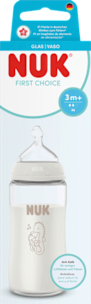 Babyflasche aus Glas First Choice weiß, ab 3 Monaten, 240 ml, 1 St