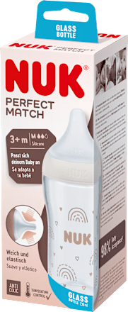 Babyflasche aus Glas Perfect Match, weiß, ab 3. Monat, 230 ml, 1 St NUK