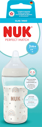 Babyflasche aus Glas Perfect Match weiß, ab 3 Monate, 230 ml, 1 St