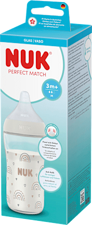 Babyflasche aus Glas Perfect Match weiß, ab 3 Monate, 230 ml, 1 St
