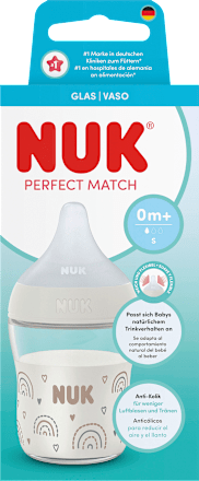 Babyflasche aus Glas Perfect Match weiß, von Geburt an, 120 ml, 1 St