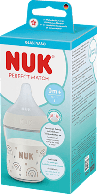 Babyflasche aus Glas Perfect Match weiß, von Geburt an, 120 ml, 1 St