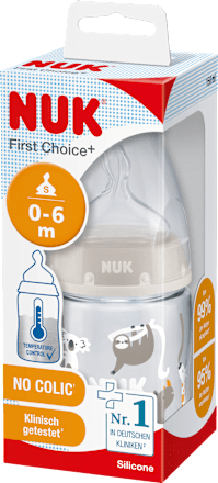 Babyflasche First Choice, grau, 0-6 Monate, 150ml, 1 St NUK