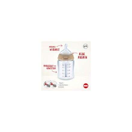 Babyflasche First Choice, grau, 0-6 Monate, 150ml, 1 St NUK