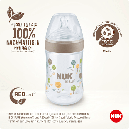 Babyflasche for Nature, braun, 0-6 Monate, 260ml, 1 St NUK